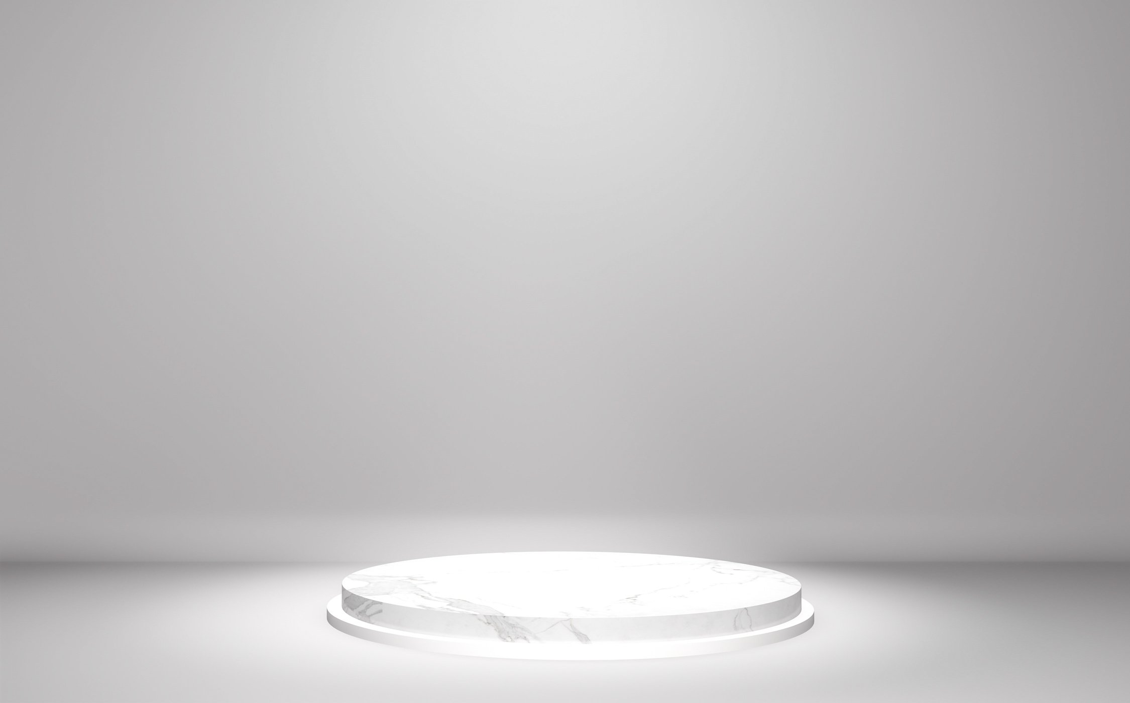 3D Render of White Podium