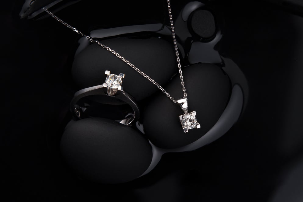 Diamond Ring and Necklace with Pendant